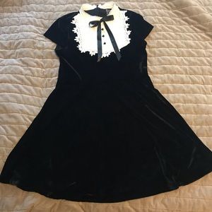 Killstar Velvet Mini Skater Dress